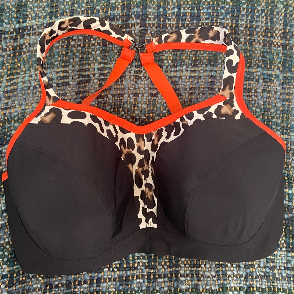 Panache Black Orange Leopard Sports Bra